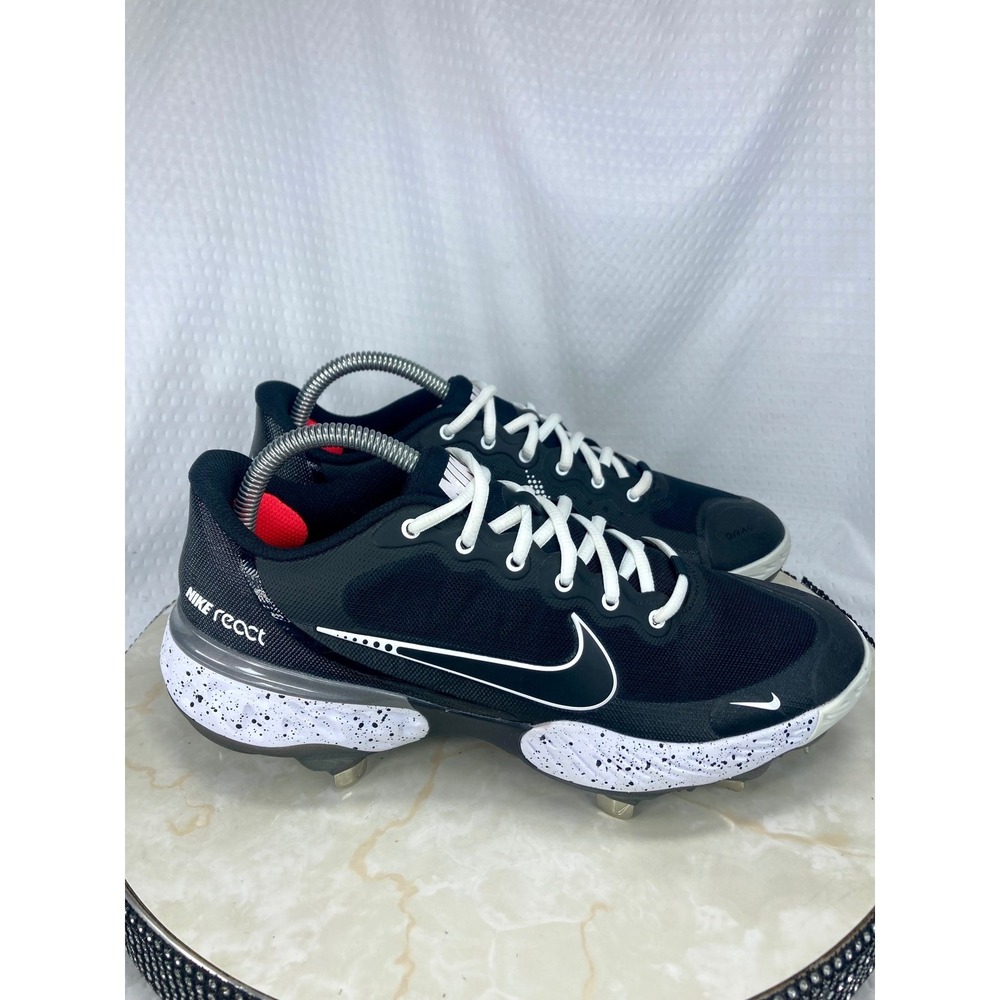 Nike Alpha Huarache Elite 3 Low Baseball Cleats Shoes Men 7.5 Black White Sporty